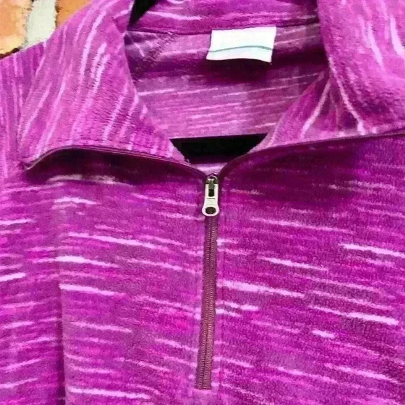 Columbia Purple Fleece Pullover Size M - Picture 3 of 8